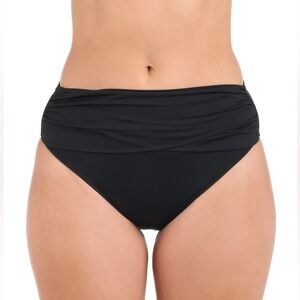 LA BLANCA ISLAND GODDESS tummy control mid waist sash band swim Bottom NWT